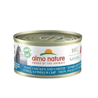 Almo nature HFC tonijn,kip&amp;kaas 70gr